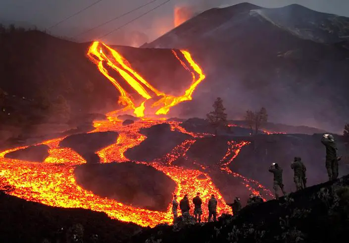 lava floe in Canary Islands