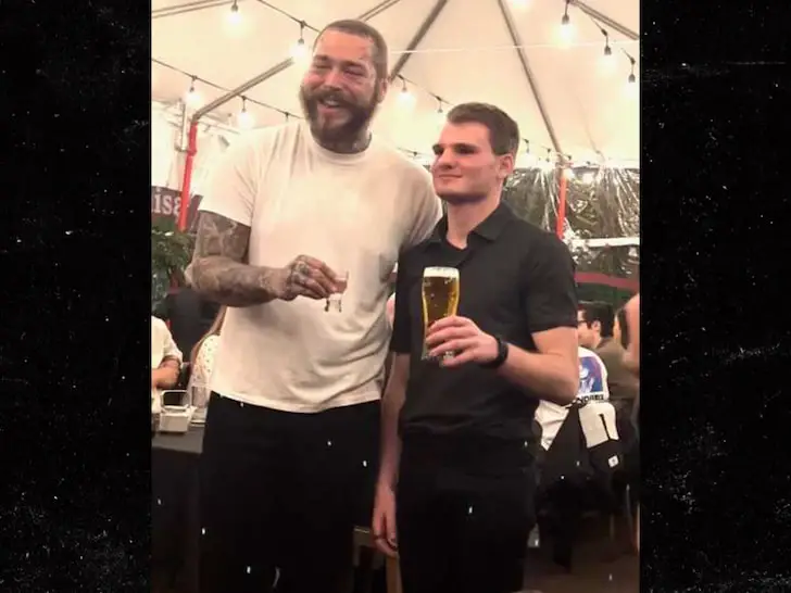 post malone with a fan