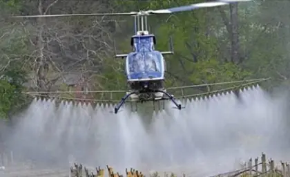 pesticides and helicopter